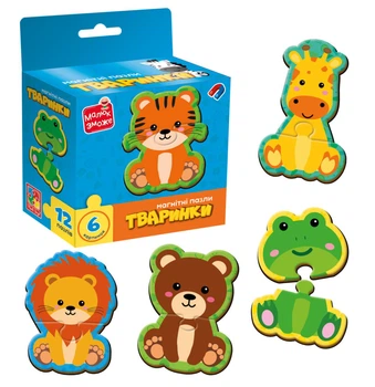 Пазли магнітні Vladi Toys "Тваринки" 6 пазлових картинок VT1733-04