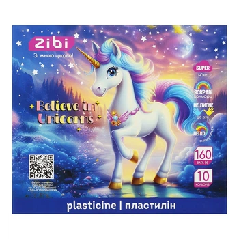 Пластилин Unicorn KIDS Line, 10 цветов, 160 г