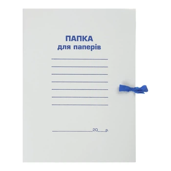 Папка на завязках А4, картон 0.35 мм, клееный клапан, 5 шт. в упаковке