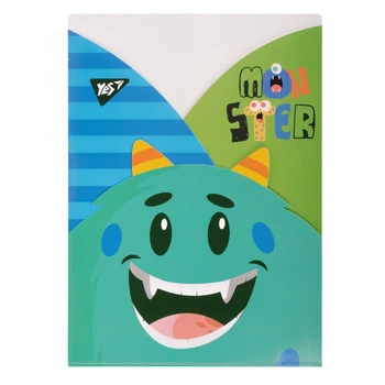 Папка - уголок A4 "monsters", 3 фигурные отделения YES (491941)