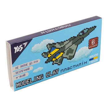 Пластилин Yes 8bit UA, 6 цветов, 120 г