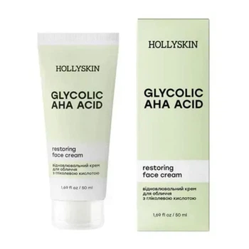 Відновлювальний крем з гліколевою кислотою HOLLYSKIN Glycolic AHA Acid Face Cream, 50 ml