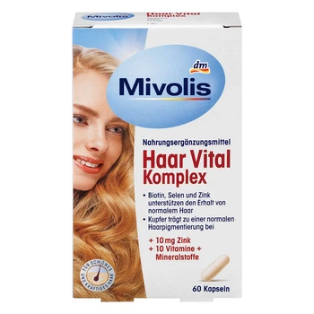 Вітамінний комплекс для волосся Mivolis Haar Vital Komplex, 60 капсул, від DM