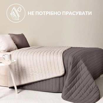 Евро покрывало IDEIA Линия двустороннее шоколад + беж 240х2460