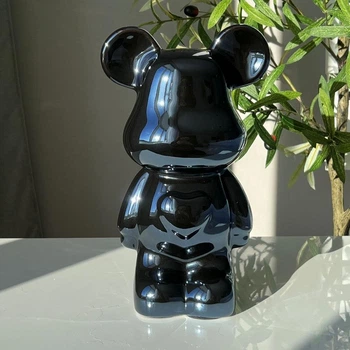 Декоративна Фігурка Ведмідь Bearbrick 28 см Графітовий