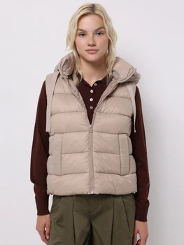 Теплий жилет короткий жіночий Colin's CL1075668BEI S Beige (8684112818290)