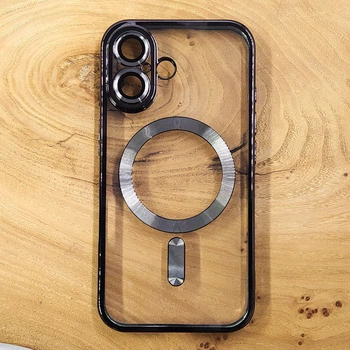 Чехол Chrome case with MagSafe для iPhone 16 Black