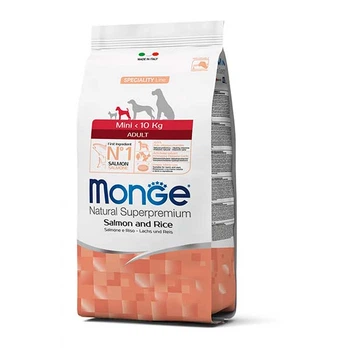 Сухий корм для дорослих собак маленьких порід Monge Dog Mini Adult лосось та рис 2,5 кг (70011570)