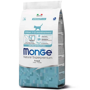Сухий корм для кошенят Monge Cat Monoprotein Kitten форель 1,5 кг (70005500)