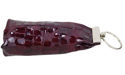 Ключница кожаная женская бордовая Karya 446-590