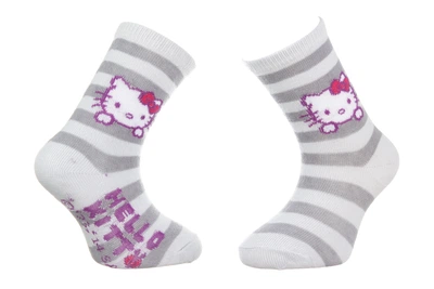 Носки HELLO KITTY TETE HK + RAYURES серый детские 23-26, арт32770-6 (32770-6)