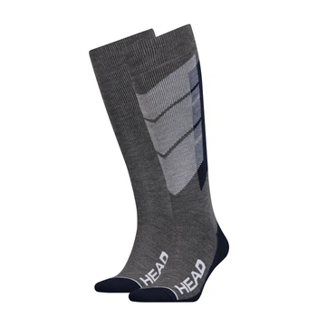 Шкарпетки гірськолижні Head UNISEX SKI GRAPHIC KNEEHIGH 2PPK синій, сірий унісекс 35-38 (791005001-277)