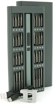 Електровикрутка акумуляторна Voltronic + біти 66-in-1, довжина тримача інструменту 180 мм, біти T3 магнітна, алюміній, Box (YT36192)