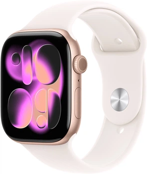 Smartwatch Apple Watch Series 11 GPS 42mm Rose Gold Aluminium Case with Light Blush Sport Band - S/M (APL_MEU04)
