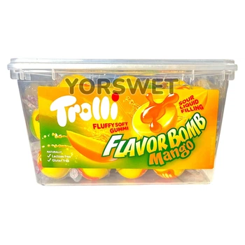 Жувальні цукерки Trolli Flavor Bomb Mango Манго 60 шт 1128 г (0140)
