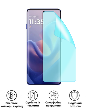 Захисна гідрогелева глянцева плівка Grade A на екран смартфона Motorola Edge 60 Pro