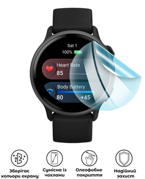 Захисна гідрогелева глянцева плівка Grade A на екран годинника Garmin Vivoactive 6