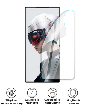 Захисна поліуретанова глянцева плівка Simple Armor на екран смартфона ZTE Nubia Red Magic 9 Pro Plus
