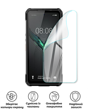 Защитная полиуретановая глянцевая пленка Edge Armor на экран смартфона Ulefone Armor 34 Pro