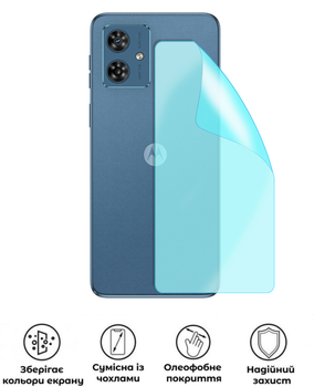 Защитная полиуретановая матовая пленка Simple Armor на корпус смартфона Motorola Moto G54 5G XT-2343-1