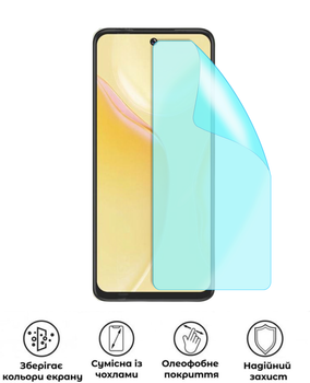 Защитная гидрогелевая глянцевая пленка Grade C на экран смартфона Coolpad Cool 30 Play