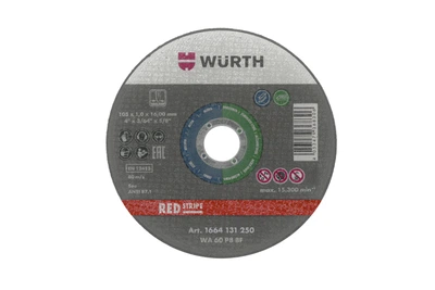 Диск відрізний для нержавіючої сталі WURTH RED STRIPE D125 mm x 1.6 mm (1664131251)