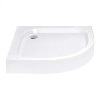 Душевой поддон Lidz Kapielka ST90x90x14 низкий, полукруглый, белый, диаметр слива 52 мм (LKAST909014)