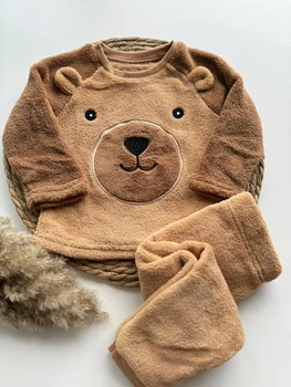 Пижама детская Primark 92 см плюшевая с мишкой