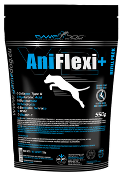 Suplement diety Game Dog AniFlexi+V2 wspomagający procesy ochronne w obrębie chrząstek u psów 550 g (5904730806305)