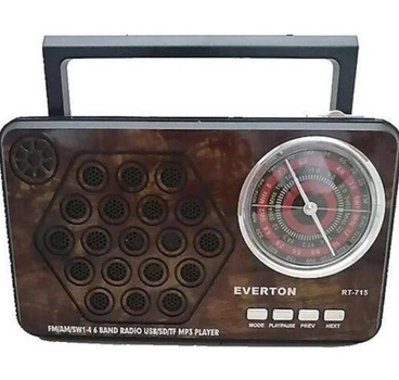 Аккумуляторный радиоприемник Everton RT-715 с фонариком Bluetooth FM USB SD