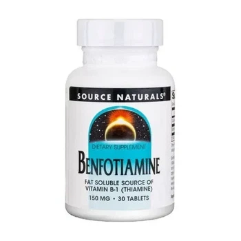 Бенфотиамин Benfotiamine Source Naturals 150 мг 30 таблеток