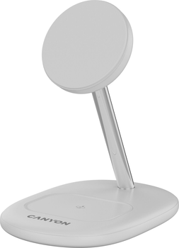 Бездротовий зарядний пристрій Canyon WCS-205 15 Вт Qi2 2-в-1 White (CNS-WCS205WW/A)