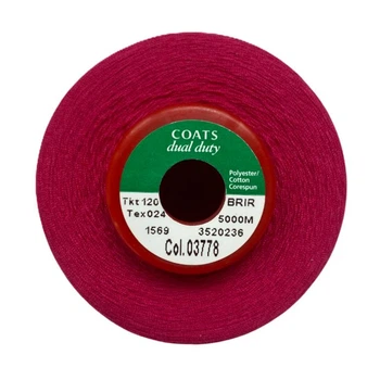 Нить Coats Dual Duty №120 / 5000м 1569-03778 (BRIR) Малиновое вино