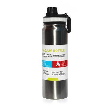 Бутылка - термос спортивная Vacuum Bottle 800 мл серебро