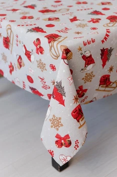 Новорічна скатертина на стіл ПРОВАНС NOEL, 120х136см 042172