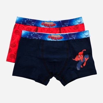 Набір дитячих трусів-боксерів 2 шт для хлопчика Disney Spiderman HY30044_SET1 110/116 см Наві/Червоний (3609088159791)