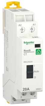Контактор Schneider Electric RESI9 1P+N 20A 2NO ~230В/50Гц R9C20220
