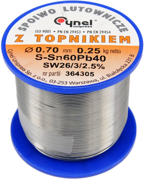 Spoiwo lutownicze Cynel Sn60Pb40 0.7 mm 250 g (5906083768071)