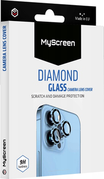 Захисне скло MyScreen DIAMOND GLASS CAMERA LENS COVER для Apple iPhone 16 Pro/16 Pro Max Black (MD9227 DGCLC BLACK)