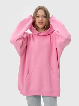 Худі тепле оверсайз жіноче Ray Oversize U0404W XXS-XS Рожеве (RAY2000000040523)