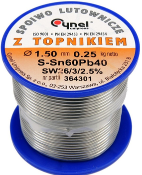 Spoiwo lutownicze Cynel Sn60Pb40 1.5 mm 250 g (5906083768156)