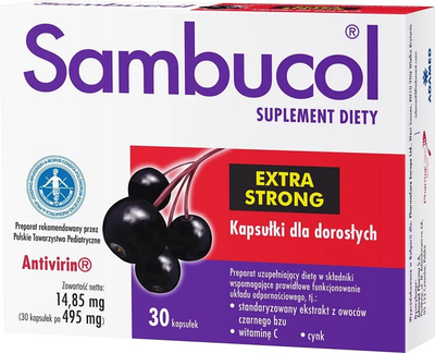 Suplement diety Adamed Sambucol Extra Strong 30 kapsułek (5900411003278)