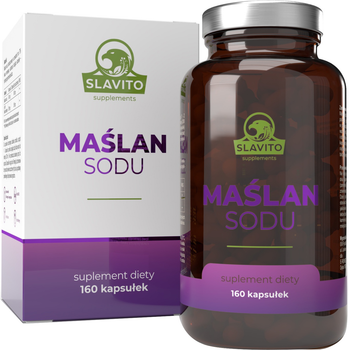 Suplement diety Slavito Maślan sodu 160 kapsułek (5900588007567)