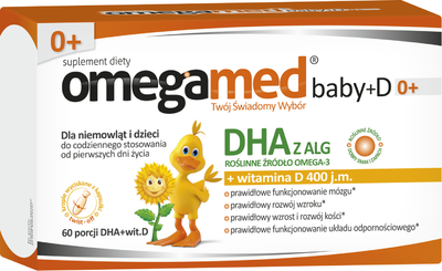 Suplement diety Polski Lek Omegamed Baby + D 60 kapsułek (5901785305616)