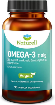 Дієтична добавка Naturell Омега-3 з водоростей 90 капсул (5903031285604)