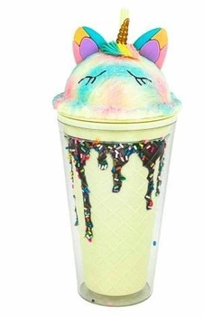 Склянка з кришкою та трубочкою "Unicorn" 450мл R100194
