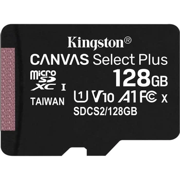 Карта пам'яті microSDXC 128GB Kingston Canvas Select Plus Class 10 UHS-I A1 (SDCS2/128GBSP)