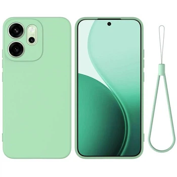 Силиконовый (TPU) чехол Deexe Silicone Case для OPPO Reno 14 F/FS - Green