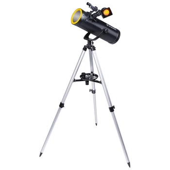 Телескоп Bresser Solarix 114/500 AZ Carbon з сонячним фільтром і адаптером для смартфона
