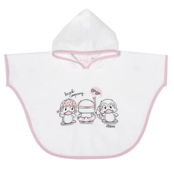 Халат для девочки Chicco 090.40808.031 68 см Белый/Розовый